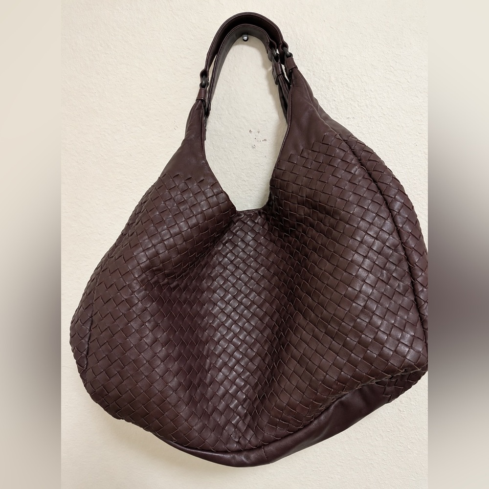 Bottega Veneta Dark Brown Campana Hobo Shoulder Bag